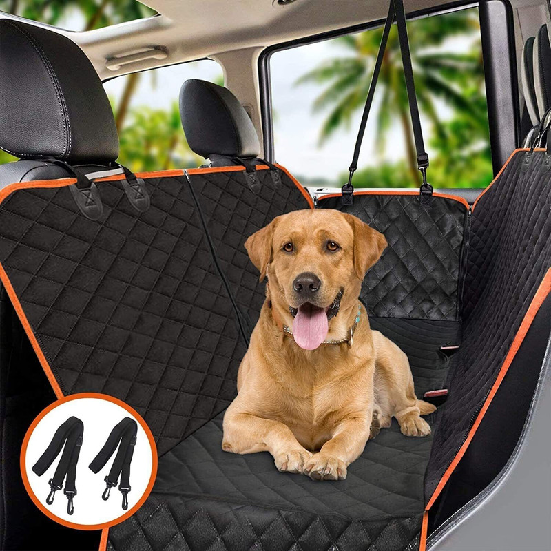 Ashok enterprises Car Seat Cover for Dog Zipped Side Flaps Heavy Duty Scratch Proof Seat Covers. Hammock Pet Seat Cover(Orange Waterproof)
