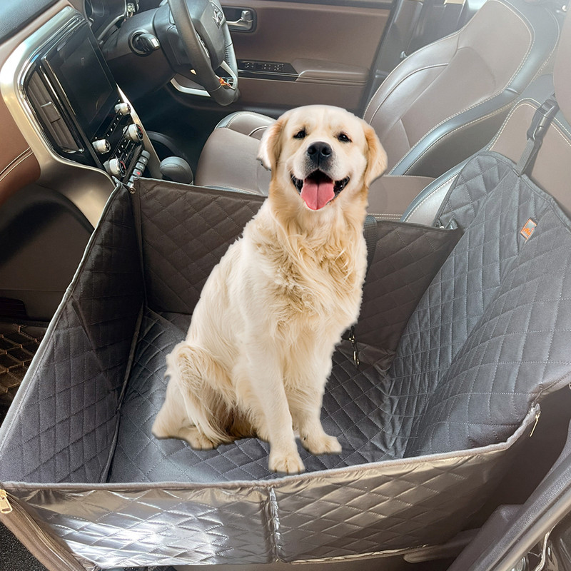 anarjy Premium Anti-Slip Scratch Resistant Front Hammock Pet Seat Cover(Black Waterproof)