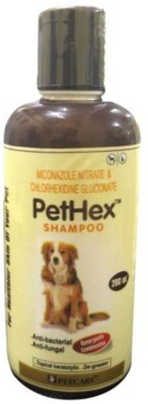 Provimi Pet Care Pethex Shampoo Anti-itching, Anti-parasitic, Anti-fungal, Anti-microbial Unscented Dog Shampoo(200 ml)