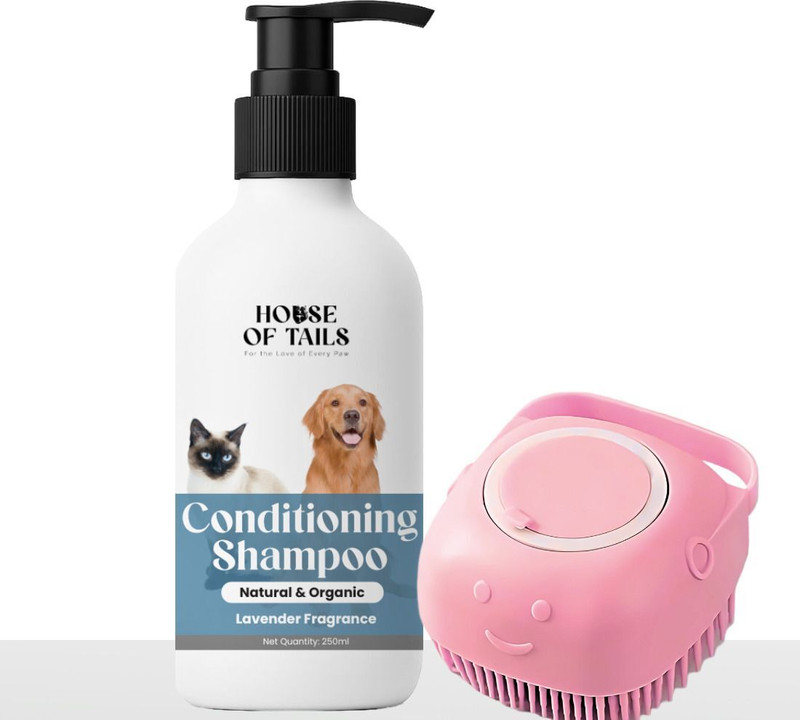 House Of Tails Puppy Kitten Shampoo for Gentle Cleaning and Care Anti-parasitic, Anti-fungal Neem, Aloe vera Dog Shampoo(250 ml)