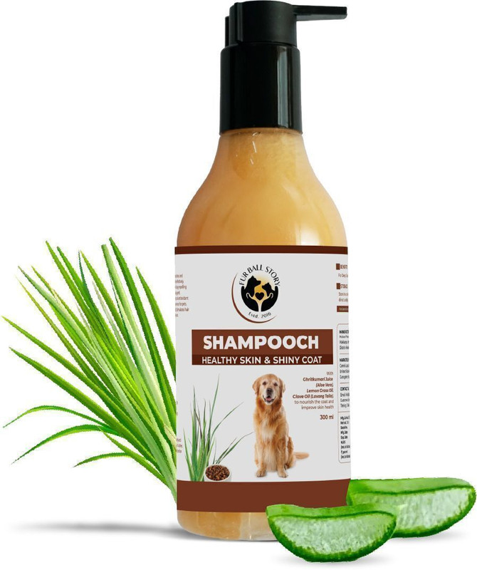 Fur Ball Story Healthy Skin & Shiny Coat 2 in 1 Dog Shampoo and Conditioner Lemongrass Aloevera Conditioning, Anti-Bacterial, Allergy Relief, Anti-itching, Anti-fungal Mild Dog Shampoo(300 ml)