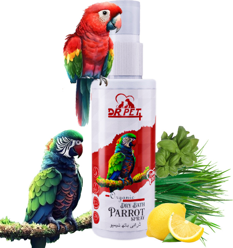 DR PET PLUS Organic Dry Bath Spray Bird Shampoo For Parrot | Waterless Bird Bath Spray Conditioning, Anti-fungal Fresh & Soothing Fragrance, Remove Dirt, All Bird Types Bird Shampoo(100 ml)
