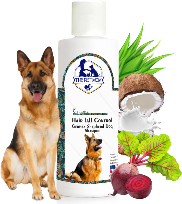 THE PET MOM German Shepherd Dog Shampoo Hair Fall Control –Shed Control, Strengthening Coat, Conditioning Fresh, Reduces Hair Fall, Cleans & Conditions, De-Shedding Cleanser All Dog Breed, Dog Shampoo(200 ml)