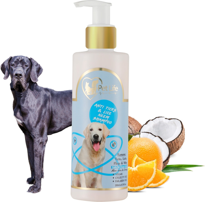 Pet Life Dog Shampoo Anti Tick & Flea For Indian Spitz Dog & Puppy | Healthy Shiny Coat Anti-itching, Flea and Tick, Conditioning Fresh Fragrance, Control Lice, Mites, Tick & Flea Shampoo For All Dog Breed Dog Shampoo(200 ml)