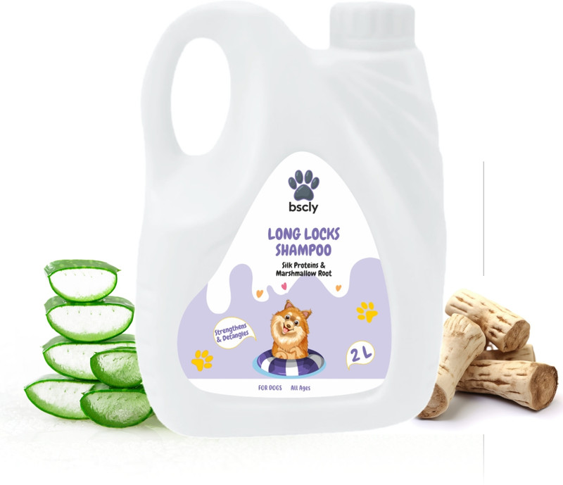 bscly Long Locks Dog Shampoo | Conditioning Marshmellow & Silk Proteins Dog Shampoo Conditioning Marshmellow & Silk Proteins Dog Shampoo(2 L)