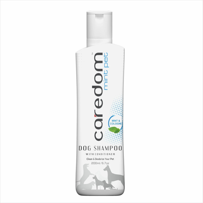 Caredom Cool Dog Shampoo with Mint & Cologne Extracts for Clean & Deodorize Your Pet Hypoallergenic, Conditioning Mint Pet Dog Shampoo(200 ml)