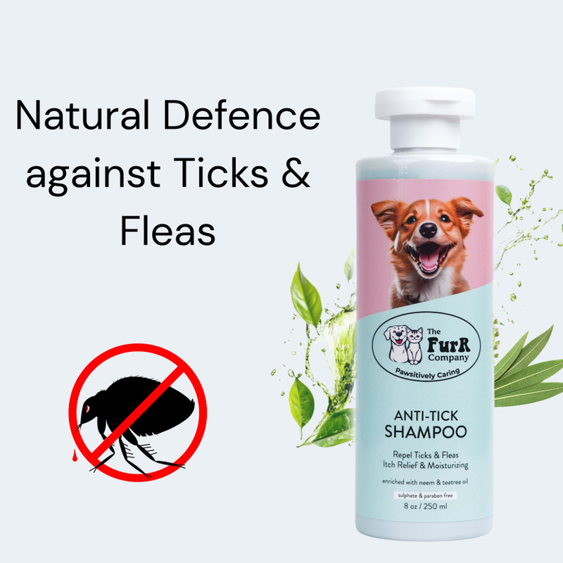 The Furr Company The Furr company Ticks and Flea shampoo for dogs and cat| Sulfate & Paraben free Anti-parasitic, Anti-fungal, Anti-itching, Flea and Tick, Anti-Bacterial Neem & Aloevera Dog, Cat Shampoo(250 ml)