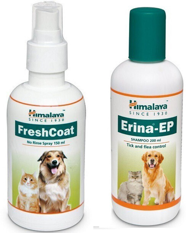Himalaya Herbals Himalaya Erina EP Shampoo 200ml and Himalaya Freshcoat 200 ml For Dog & Cat Anti-dandruff, Flea and Tick Himalaya Fresh Coat Spary with Erina EP Shampoo For Dog and Cats Dog Shampoo(200 ml)