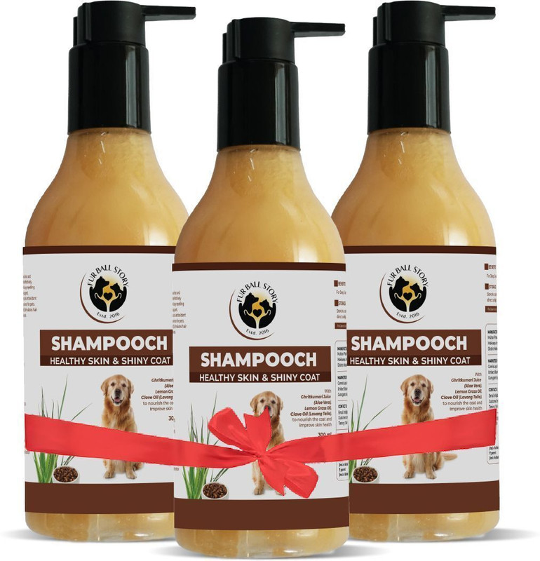 Fur Ball Story Healthy Skin & Shiny Coat 2 in 1 Dog Shampoo and Conditioner Lemongrass Aloevera Conditioning, Anti-Bacterial, Allergy Relief, Anti-itching, Anti-fungal Mild Dog Shampoo(900 ml)