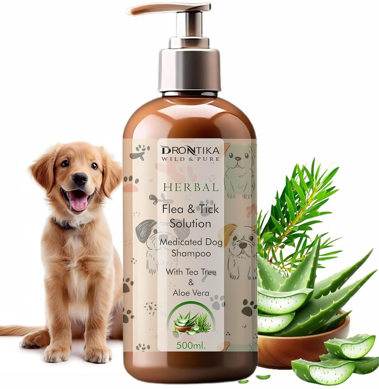 drontika Allergy Relief, Anti-dandruff, Anti-fungal, Anti-itching, Anti-Bacterial, Itch Relief Lemon Dog, Cat, Cow Shampoo(500 ml)