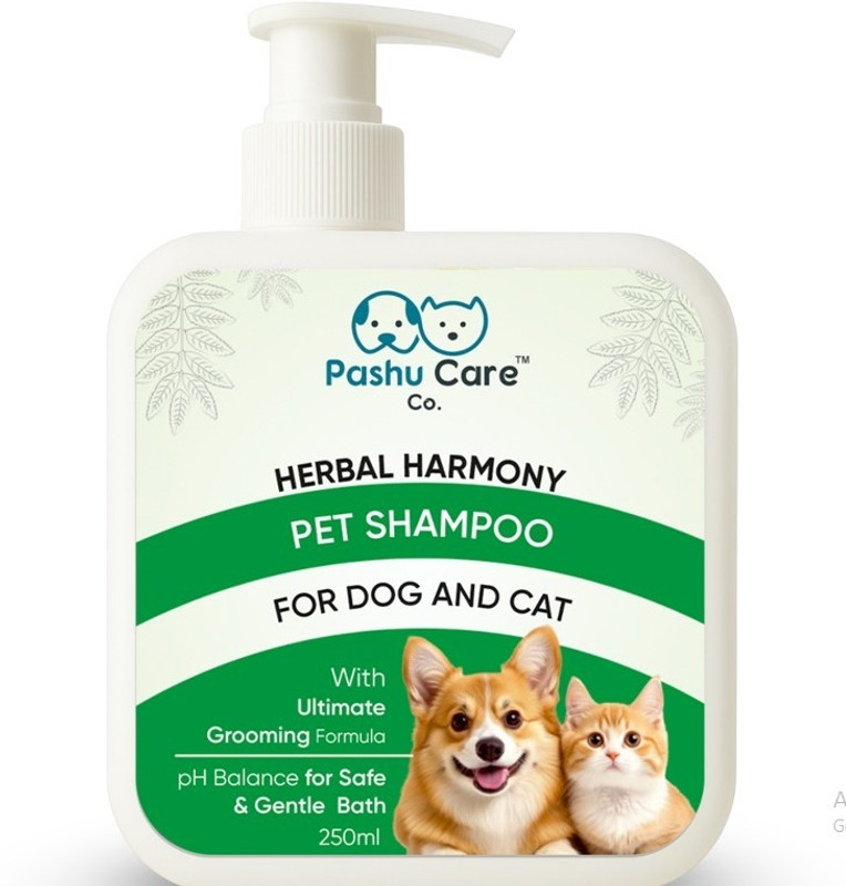 Pashu Care Co. Herbal Harmony Flea and Tick Herbal Dog, Cat Shampoo(250 ml)