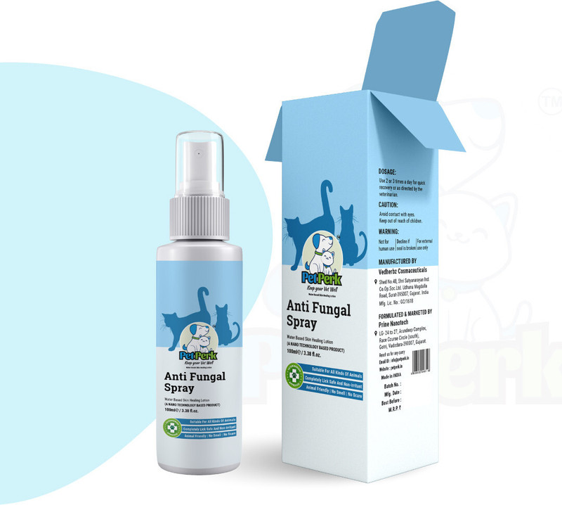 petperk Petperk Anti-Fungal Spray for Cats Anti-fungal odourless Cat Shampoo(100 ml)