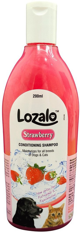 Lozalo Conditioning Shampoo For Dogs And Cats Strawberry Flavor 200ml Conditioning STRAWBEERY Dog Shampoo(200 ml)