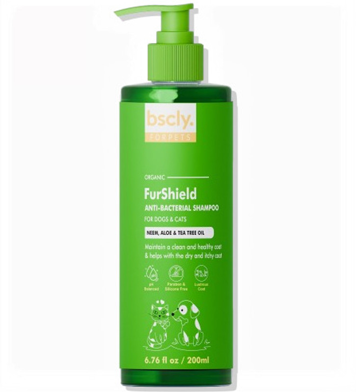 bscly Anti-Bacterial Dog Shampoo Allergy Relief Anti-dandruff, Anti-fungal, Anti-itching, Flea and Tick Dog Shampoo Dog Shampoo(200 ml)