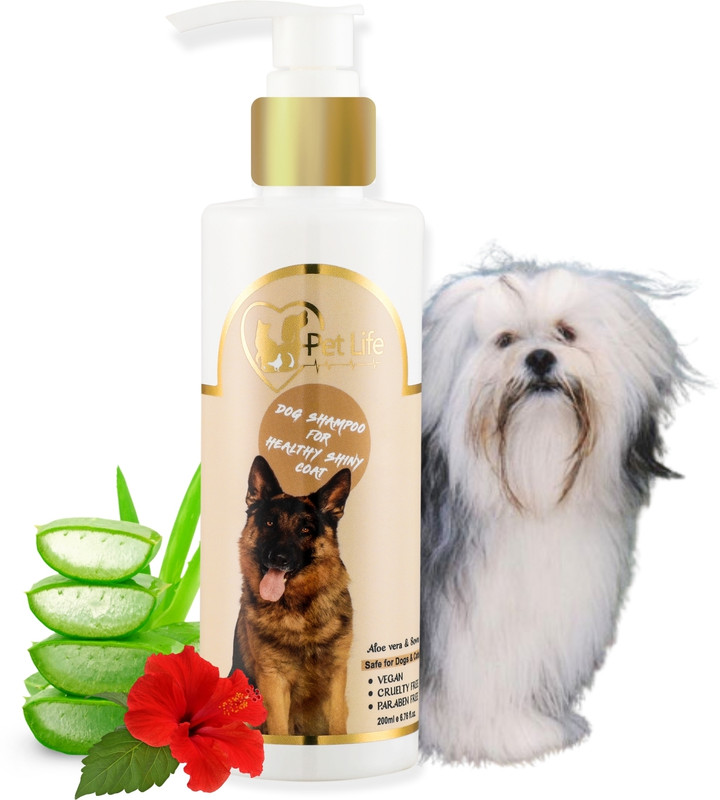 Pet Life Dog Shampoo for Rottweiler Dog & Puppy | Healthy Shiny Coat | Nourishing Hair Conditioning, Whitening and Color Enhancing, Anti-fungal Fresh Fragrance, Healthy Coat & Shiny Body Wash, Natural Actives, All Dog Breed Dog Shampoo(200 ml)