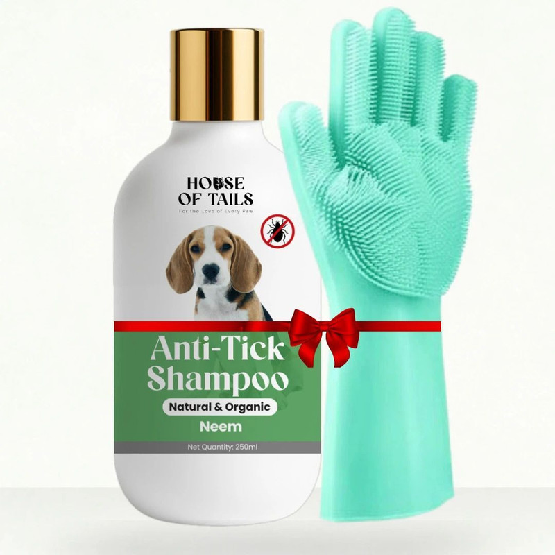 House Of Tails Anti Tick Dog Shampoo | Tick Removal Shampoo for Dog Flea and Tick Neem Dog Shampoo(250 ml)