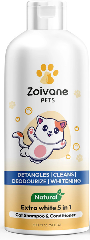 Zoivane Smooth & Shine persian cat shampoo | Allergy Relief, Anti-dandruff, Anti-itching, Conditioning, Whitening and Color Enhancing Rose Cat Shampoo(500 ml)