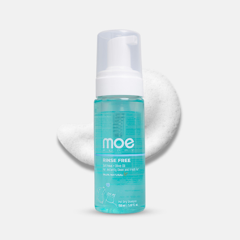 Moe Puppy Waterless Rinse Free Shampoo for Dogs & Cats | Conditioning Natural Dog, Cat Shampoo(150 ml)