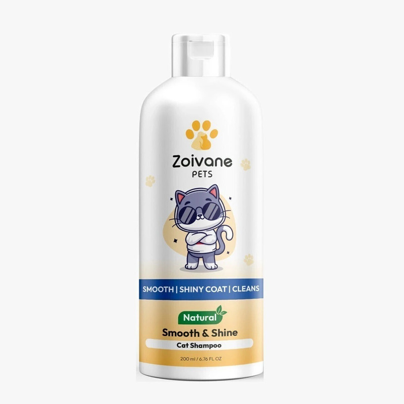 Zoivane Smooth & Shine Cat Shampoo For Nourishing Pet Hair & Body Wash Allergy Relief, Anti-dandruff, Anti-itching, Conditioning, Whitening and Color Enhancing Rose Cat Shampoo(200 ml)