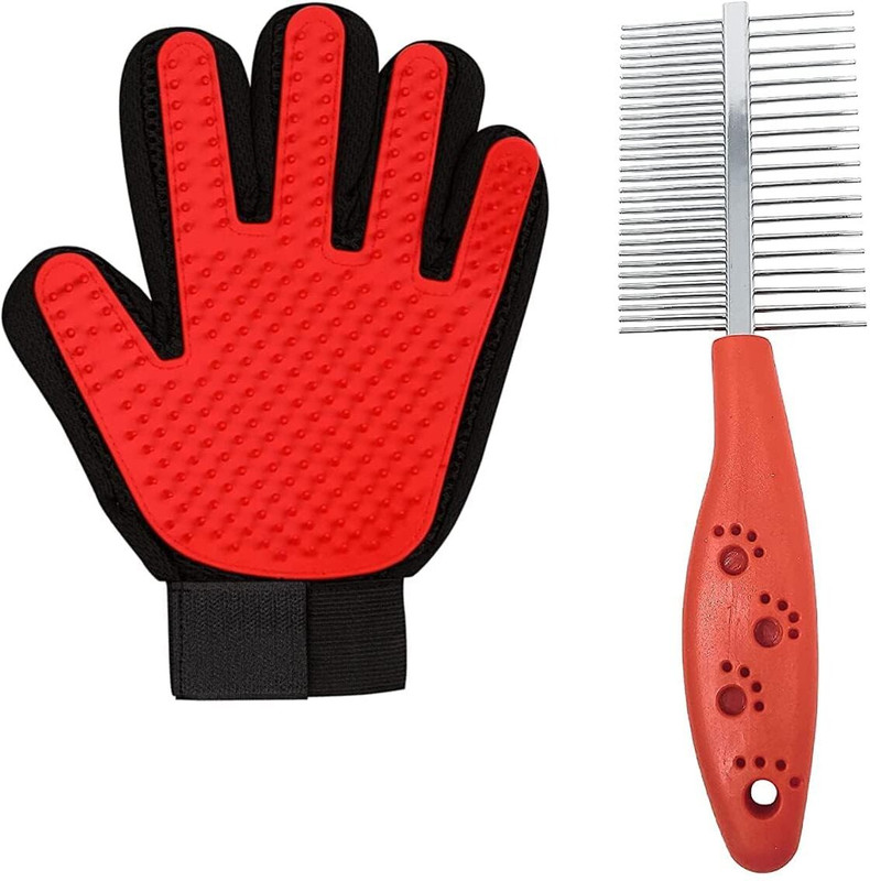 PSK PET MART Dogs & Cats Long Hair + Short Hair Soothing Washing Dog Gloves Pet Spa Kit