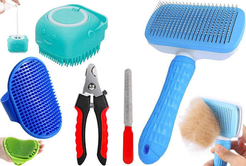 SAVEPET Pet Grooming Kit for Dogs & Cats Pet Spa Kit