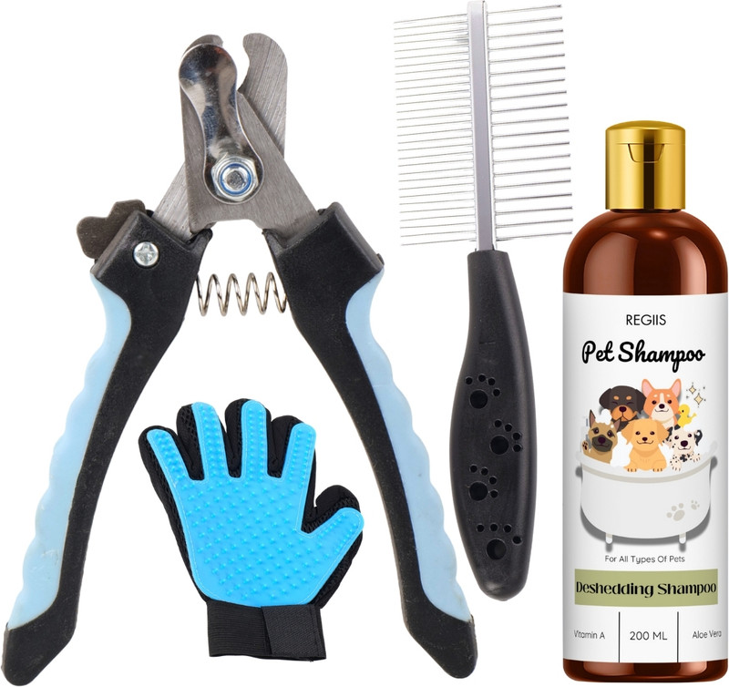 Regiis Nail clipper & Deshedding shampoo Combo Pet Spa Kit