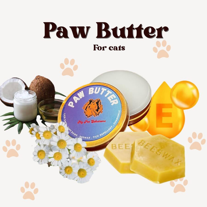 My Pet Solutions Natural Beeswax Paw Butter - Stress Buster for Cats( Chamomile) Pet Spa Kit