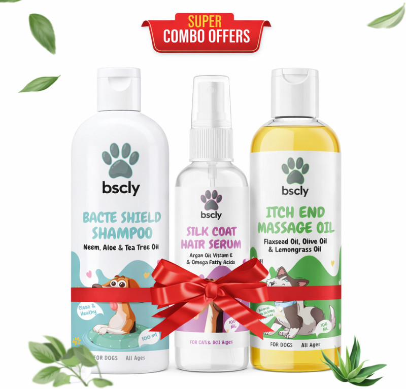 bscly 3-in-1 Complete Pet Grooming Combo Pet Spa Kit
