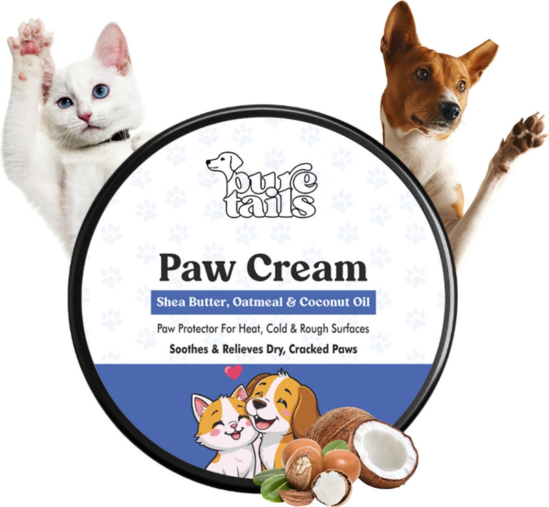 Pure Tails Pet Paw Cream Shea Butter, Oatmeal & Coconut Oil Pet Spa Kit