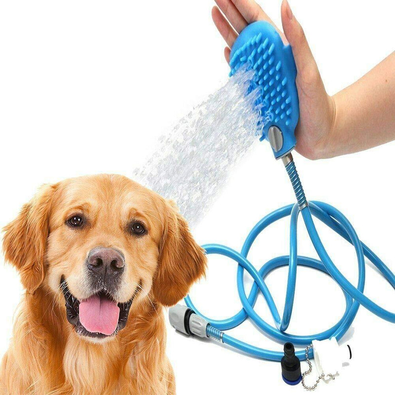vedvit Pets Pet Grooming Deshedding Brush Gloves Bathing Tool for Cats & Dogs Grooming Gloves for Dog & Cat(Blue, Fits All)