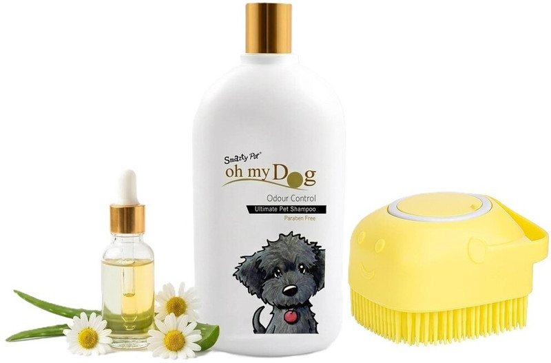Puppyhugs Oh My Dog Odor Control Dog Shampoo With Shampoo Dispenser Brush-1000ML Pet Spa Kit