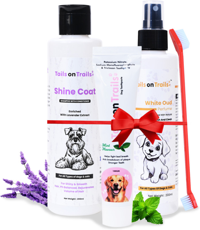 Tails on Trails 4 in 1 Pet Grooming Kit Pet Spa Kit