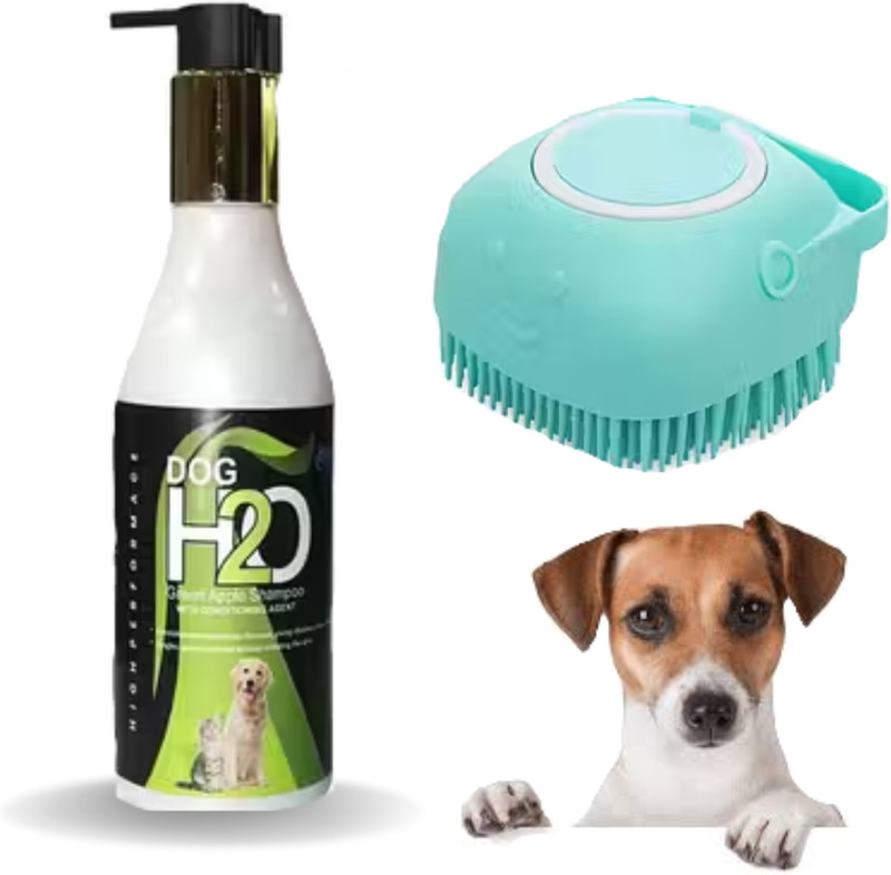 Emily Pets Dog & Cat Grooming Kit | Shampoo & Bath Brush Combo Pet Spa Kit