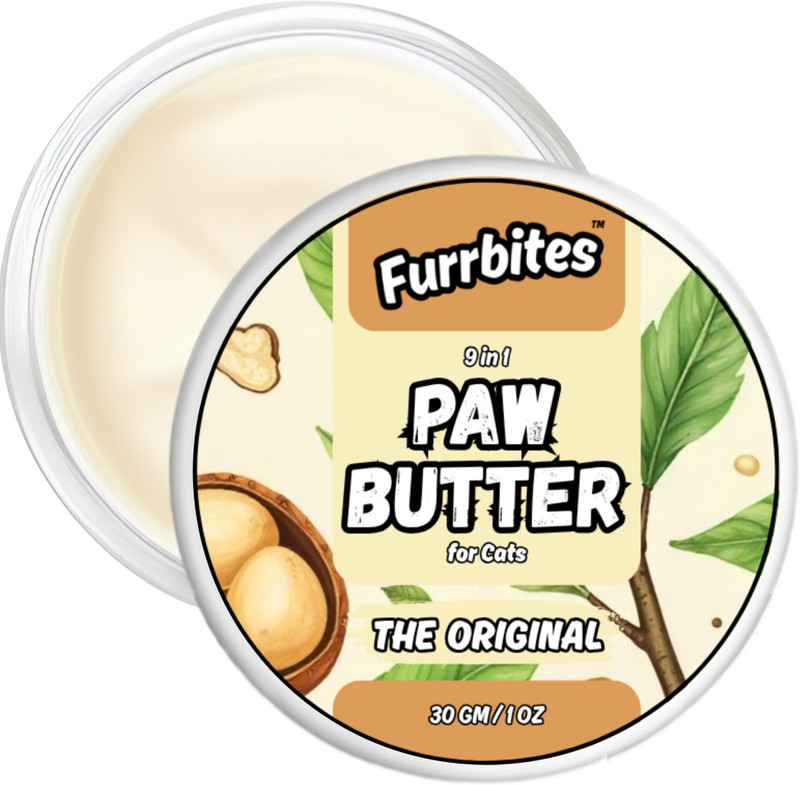 Furrbites 9in1 Paw Butter for Cats, The Original. Repairs, Moisturizes, Softens Paws 30gm Pet Spa Kit