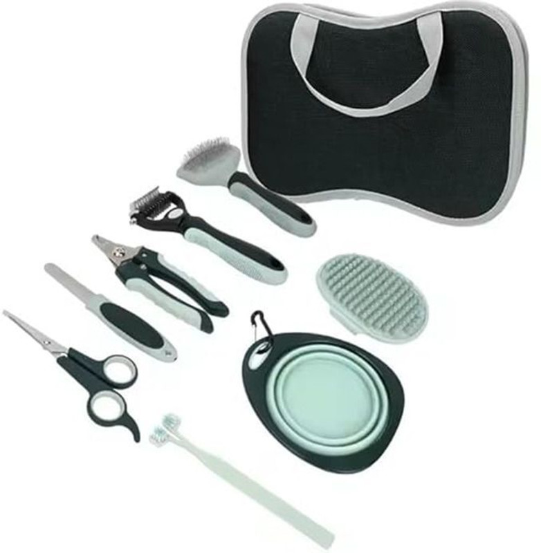 PETZ R US 8 in 1 Grooming Kit for Pets Dog Cat with Clippers Brushes Nail Grinders & More Pet Spa Kit