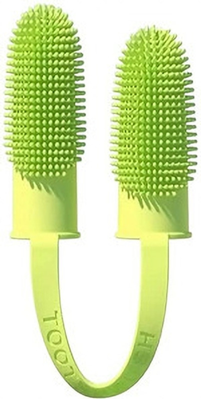 mil9us Double Finger Toothbrush for Dogs, Cleaning Soft bristles Convenient Dental Care Pet Toothbrush(Medium Dogs, Large Dogs)