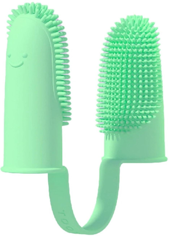 Zibuyu Dual Finger Toothbrush for Dogs Cats Food Grade TPR Pet Toothbrush(Dog, Cat)