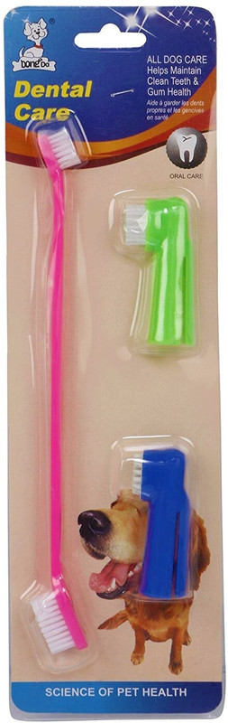 W9 Pet Products PA-TB-01-3 in 1 Cleaning Dental Toothbrush for Dog Pet Toothbrush(Young)