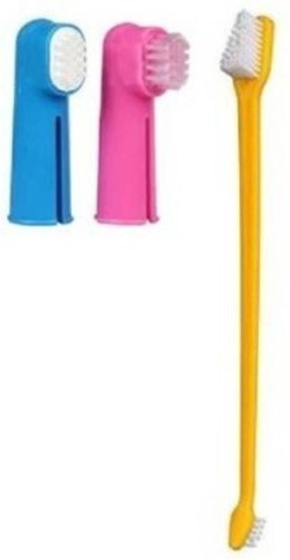 THE DDS STORE Double Head Soft Pet Finger Toothbrush Dog Cat Cleaning Brush Pets Tools Supplies Hot Pets Toothbrush, Pet Teethbrush, Pet Teeth Cleaning, Pet Hand Toothbrush Pet Toothbrush(Dog, Cat)