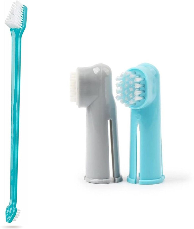 Roving Pets Double sided pet toothbrush, Finger Brush (2 Pcs) Pet Toothbrush(Dogs)