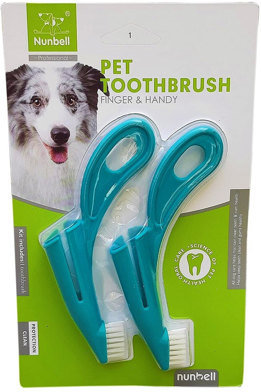 Puppyhugs PA-TB-05-2 in 1 Soft Cleaning Dental Plastic Finger Toothbrush for Dogs & Cats Pet Toothbrush(Dog)