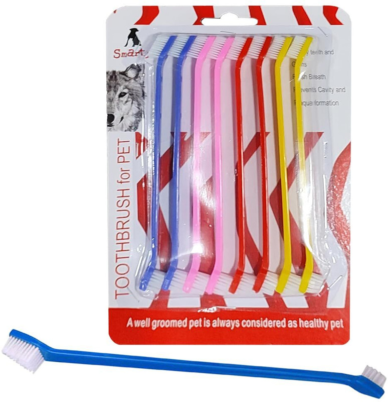 click2cart Pet Toothbrush 8 Pcs Set Pet Toothbrush(All Breeds Size)