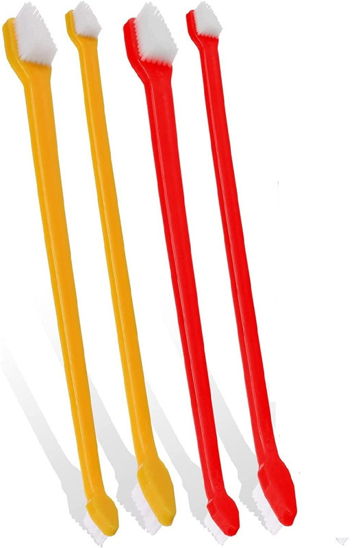 click2cart Cleaning Dental Toothbrush Set of 4 for Dogs, Cats & Puppy Pet Toothbrush(All Breeds Size)