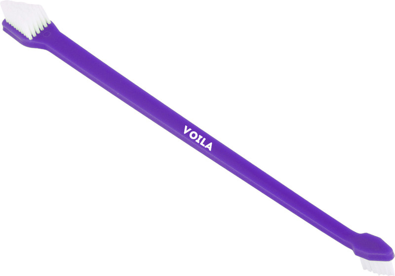 Voila Double Headed Toothbrush for Dogs & Cats (Blue) Pet Toothbrush(All Breed Sizes)