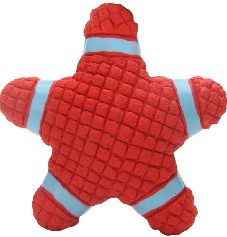 PetFur Interactive Non-Toxic Soft Latex Squeaky Chew Toy (Star Fish - Large) Cotton Squeaky Toy For Dog