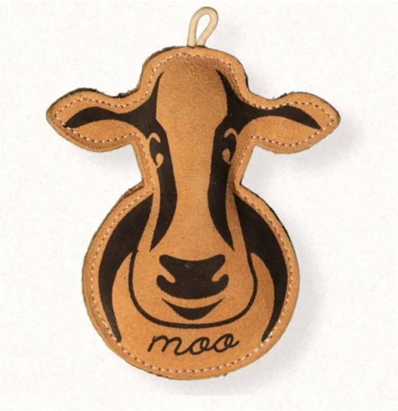 The Furr Company Leather Toy for Dogs & Cats | Organic Coconut Fibre Filling | Non-Toxic, Durable Leather Chew Toy, Fetch Toy, Squeaky Toy, Tough Toy For Dog & Cat