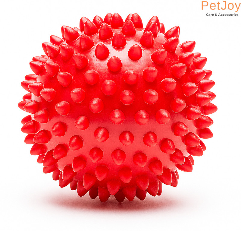 PetJoy Hard Spike ball for dogs | Color may Vary Rubber Ball For Dog & Cat