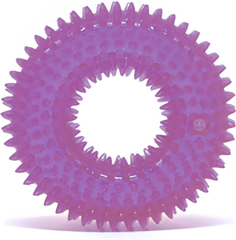 Petfun Glow Spike Ring Toy for Pets Pack Of 1 Rubber Squeaky Toy For Dog & Cat