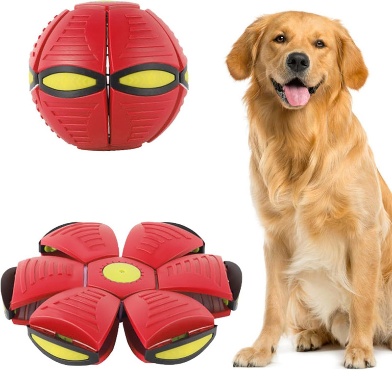 Petfun Magic Flying Saucer Ball Transforming Toy for Kids & Dogs Rubber Ball, Chew Toy, Fetch Toy, Frisbee, Rubber Toy, Tough Toy, Tug Toy For Dog & Cat