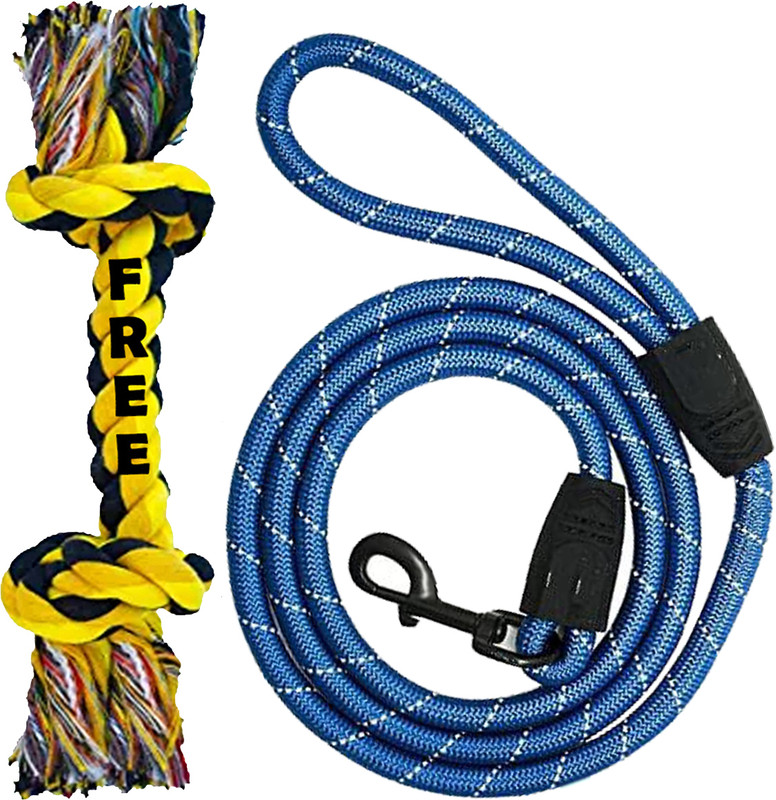 YOUHAVEDEAL Premium Nylon Dog Leash Strong Hook with Rope Toy, 22 MM Dog Leash 152 cm Dog Strap Leash(Multicolor)